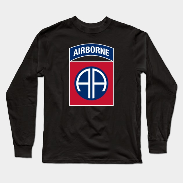 82nd Airborne Division US Army Insignia Long Sleeve T-Shirt by Mandra